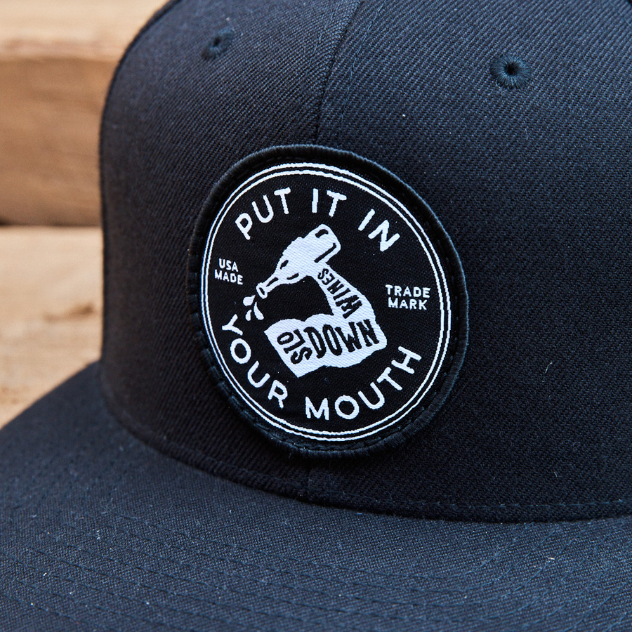 In Your Mouth - Black Flat Bill Hat