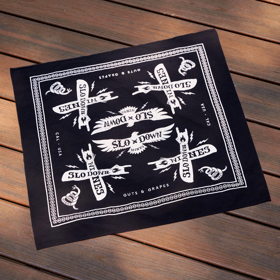 Slo Down - Black Bandana