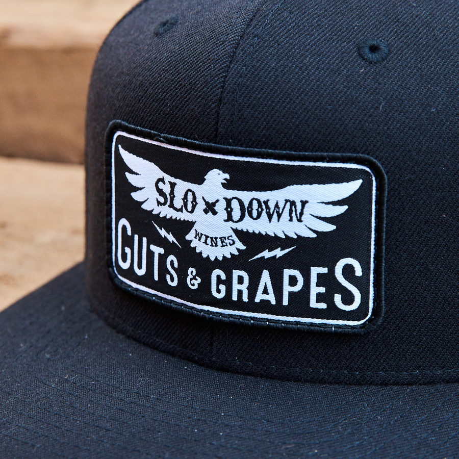 Guts & Grapes - Black Flat Bill Hat