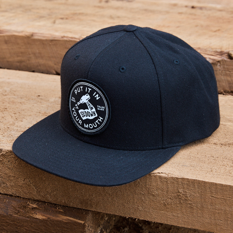 Black baseball hat no logo sales